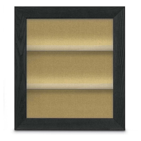 United Visual Products Outdoor Enclosed Combo Board, 42"x32", Black Frame/Green & Amethyst UVCB4232ODB-GREEN-AMETHY